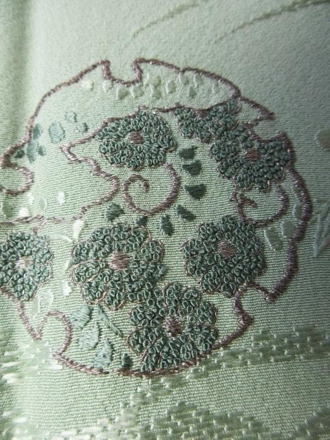 未着用に近い！さが美製＊薄萌葱色＊豪華刺繡尽し＊特選＊訪問着＊１６１ｃｍ＊裄６７