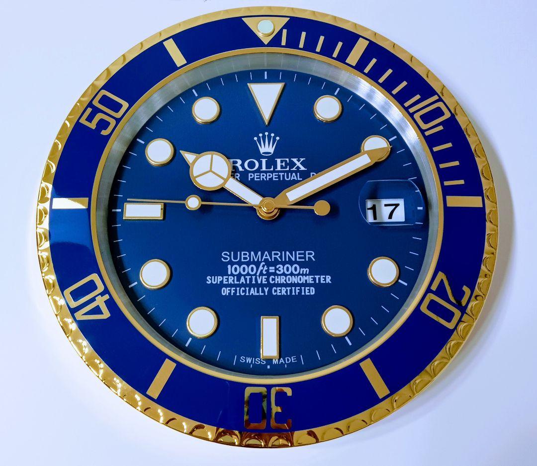 新品未使用　サブマリーナ　青サブ　拡大鏡　掛け時計　非売品