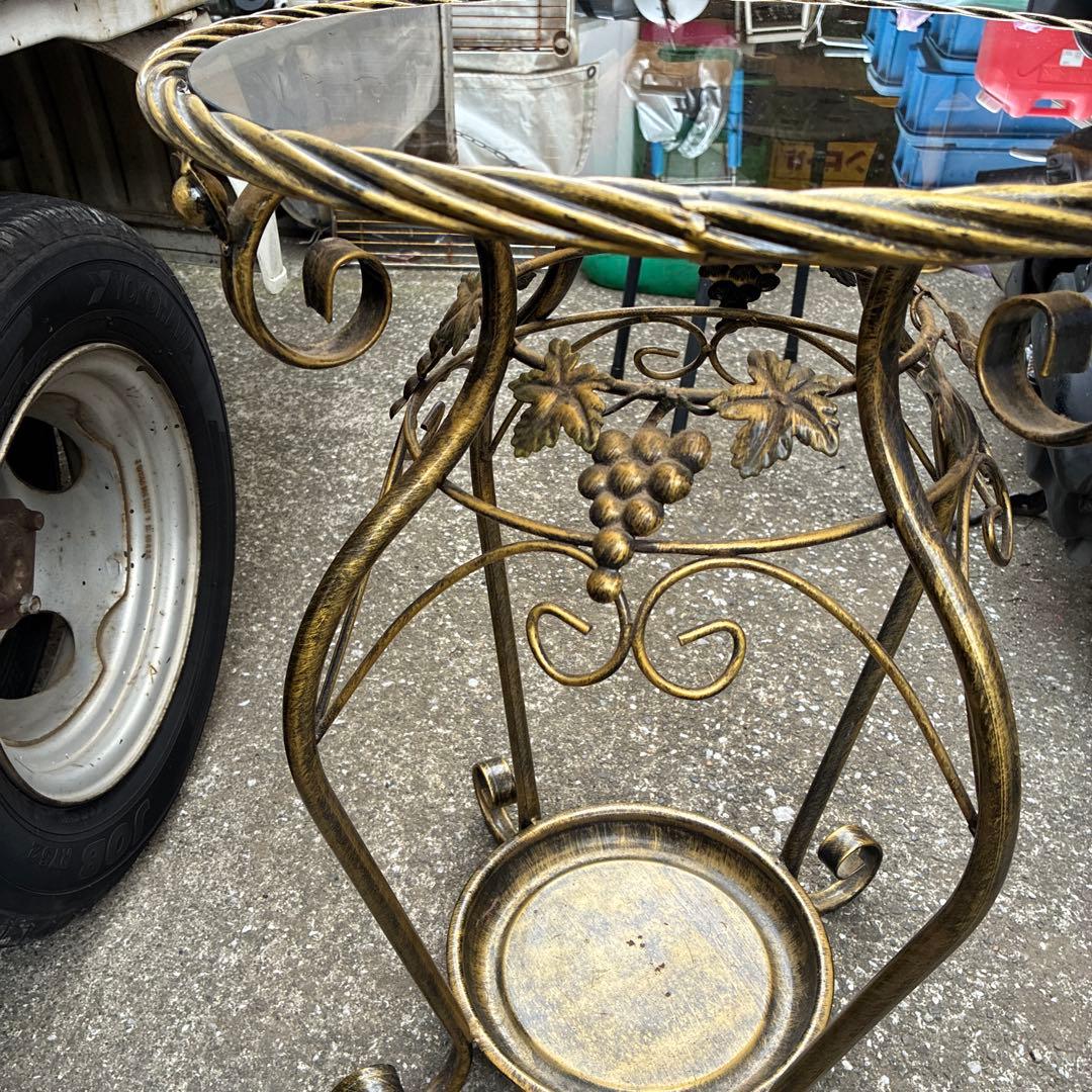 ‼️レトロ‼️アンティークガラステーブル、レトロガラステーブル ガラステーブル