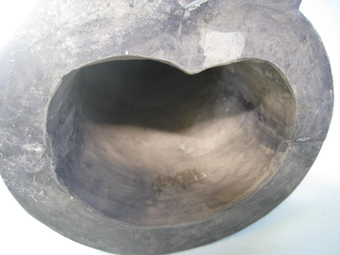 備前焼　　【青備前達磨立像】稀少な青備前