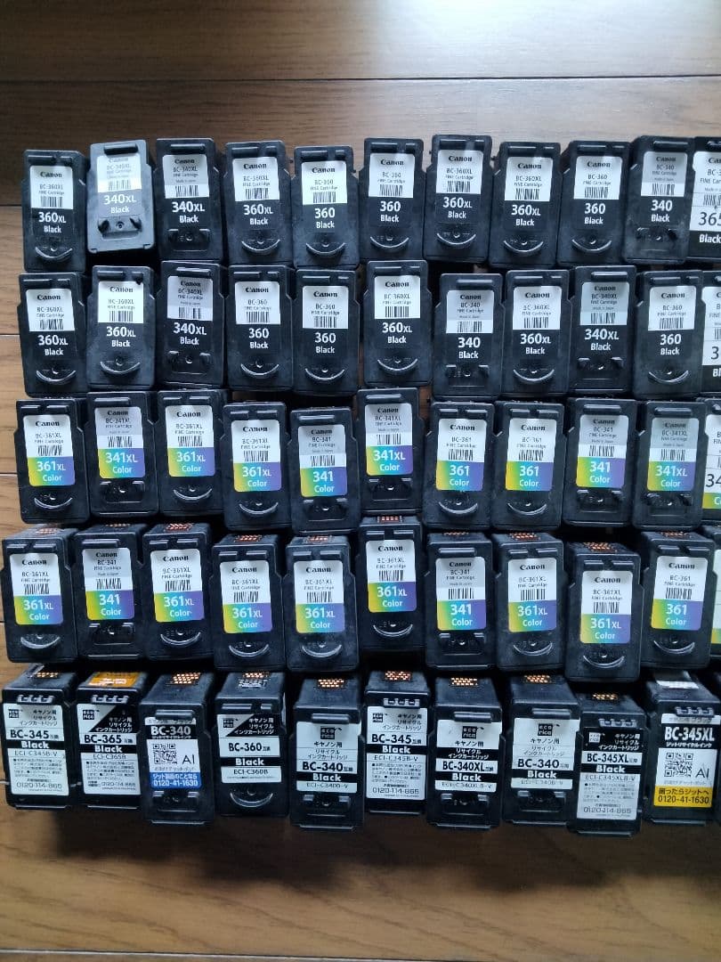 100個　 キャノン純正　 340XL 他　 使用済み 　 インクカートリッジ