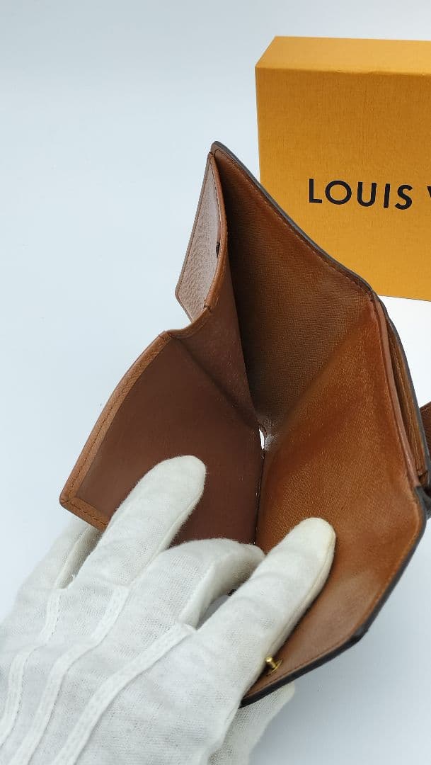 Louis Vuitton Wホック折り財布 ダークブラウンモノグラム