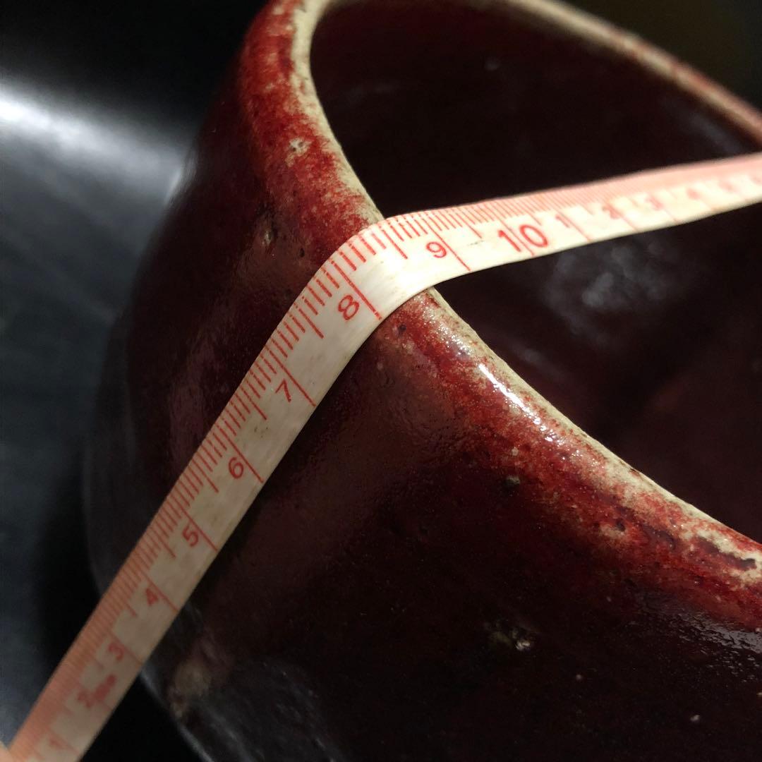 美しい古美術◼️蔵から宝石のルビーの様な美しい深紅の抹茶茶碗が出て来ました。