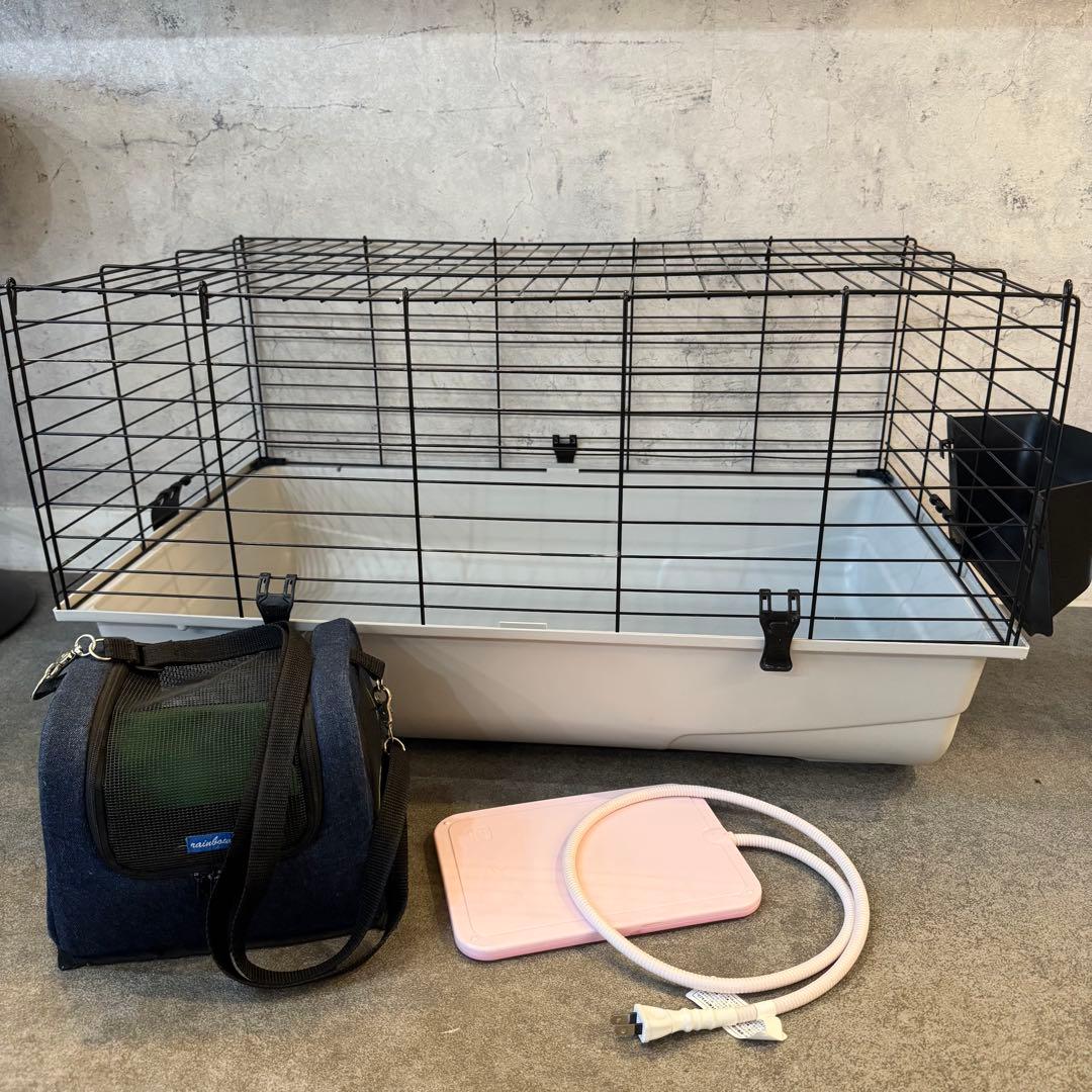 【SAVIC 】小動物ケージ アンビエント80 キャリー&ヒーターのセット♡