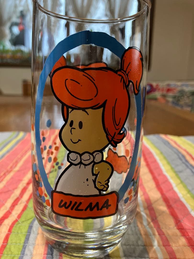 フリント・ストーン　キッズ　アニメキャラクター ガラスタンブラー　4個セット