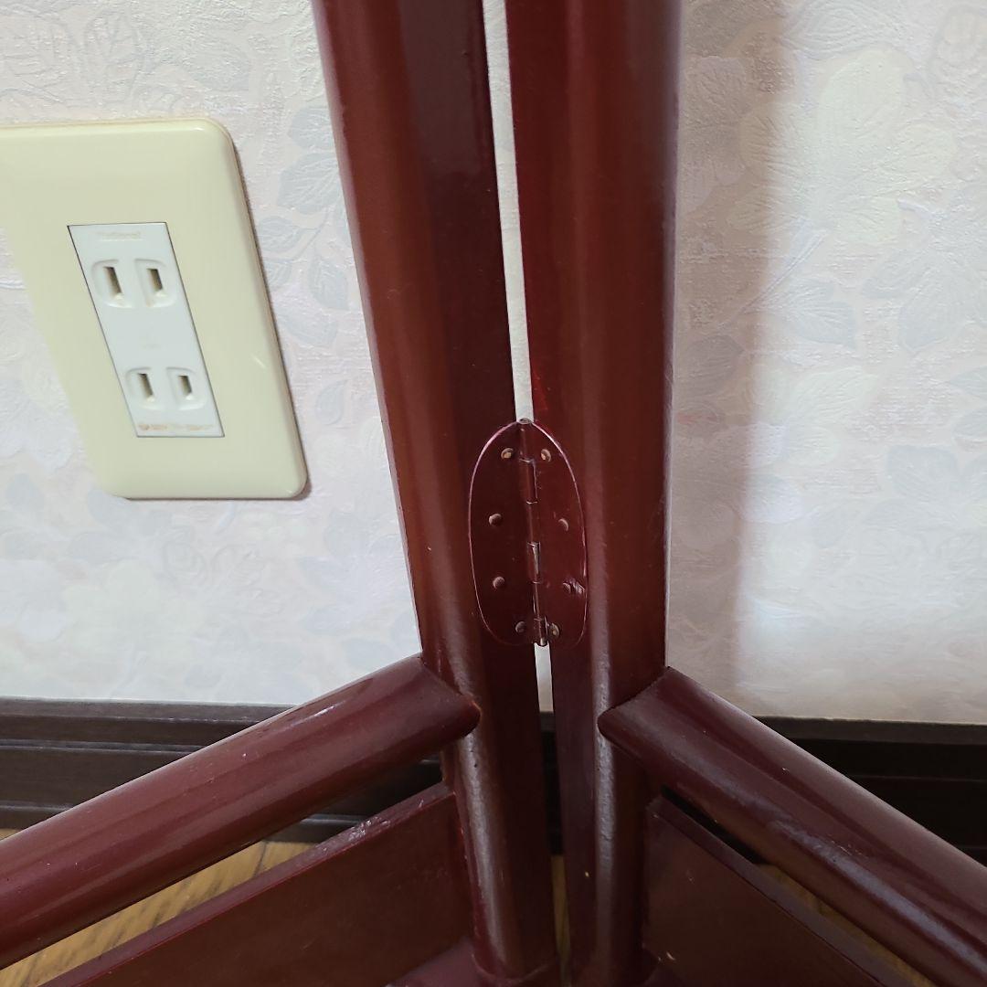 衣桁 着物掛け 衣紋掛け 折り畳み 鶴 インテリア レトロ　アンティーク中古品