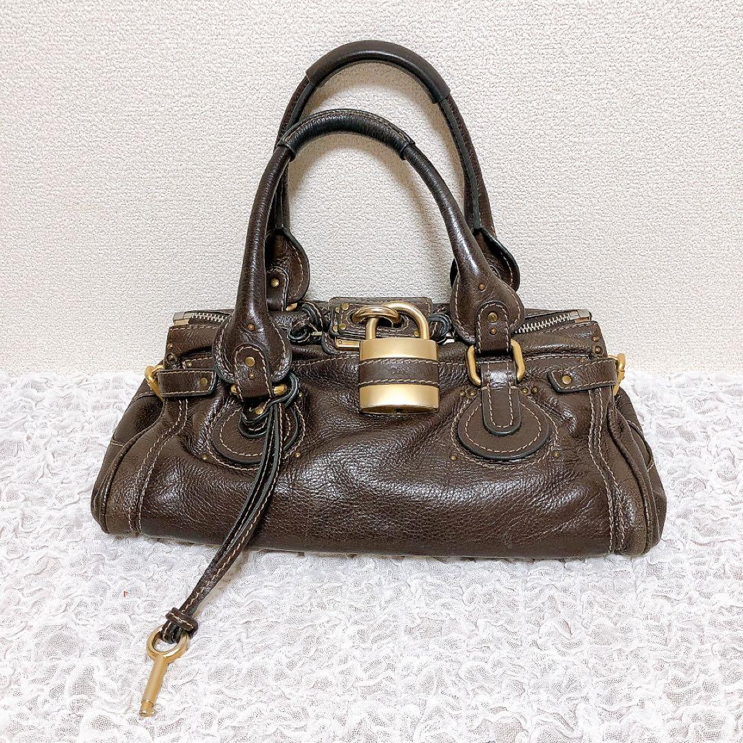 Chloe クロエ　パディントンバッグ　南京錠　ブラウン y2k ダークブラウン