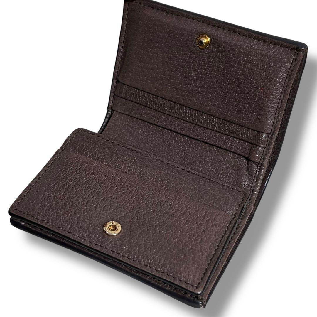 GUCCI ニつ折り財布 オフィディア GGマーモント シェリーライン　美品
