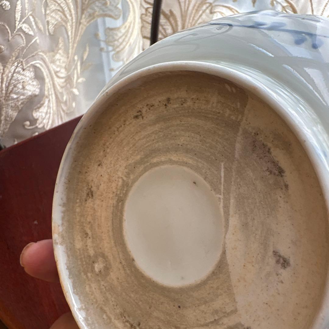 期間限定最終処分特価逸品古伊万里染付なます皿五枚吉祥柄大きめ味わい深いお品物傷無