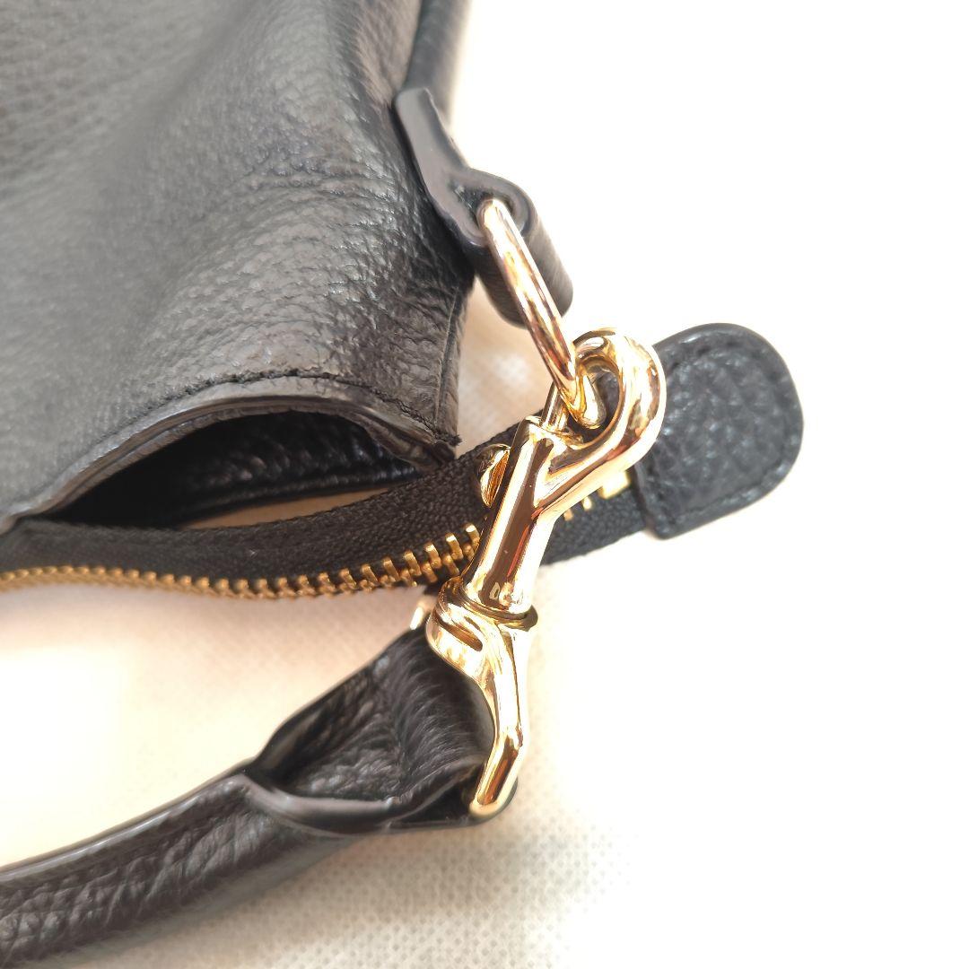 ATAO ブラックレザー ショルダーバッグ