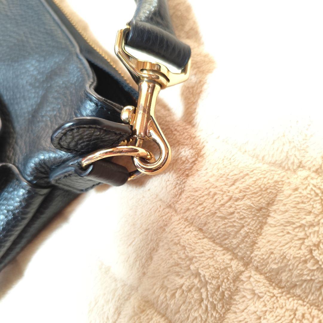 ATAO ブラックレザー ショルダーバッグ