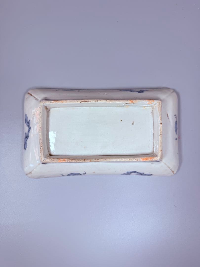 幕末～明治期　古伊万里　染錦手　松竹梅文様　長皿　特注高級桐箱付き　古器を楽しむ