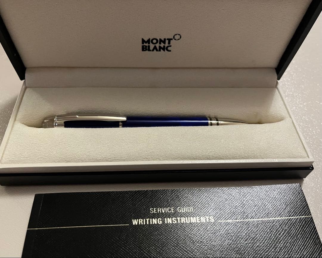 美品モンブラン スターウォーカー クールブルー ファインライナー　ローラーボール