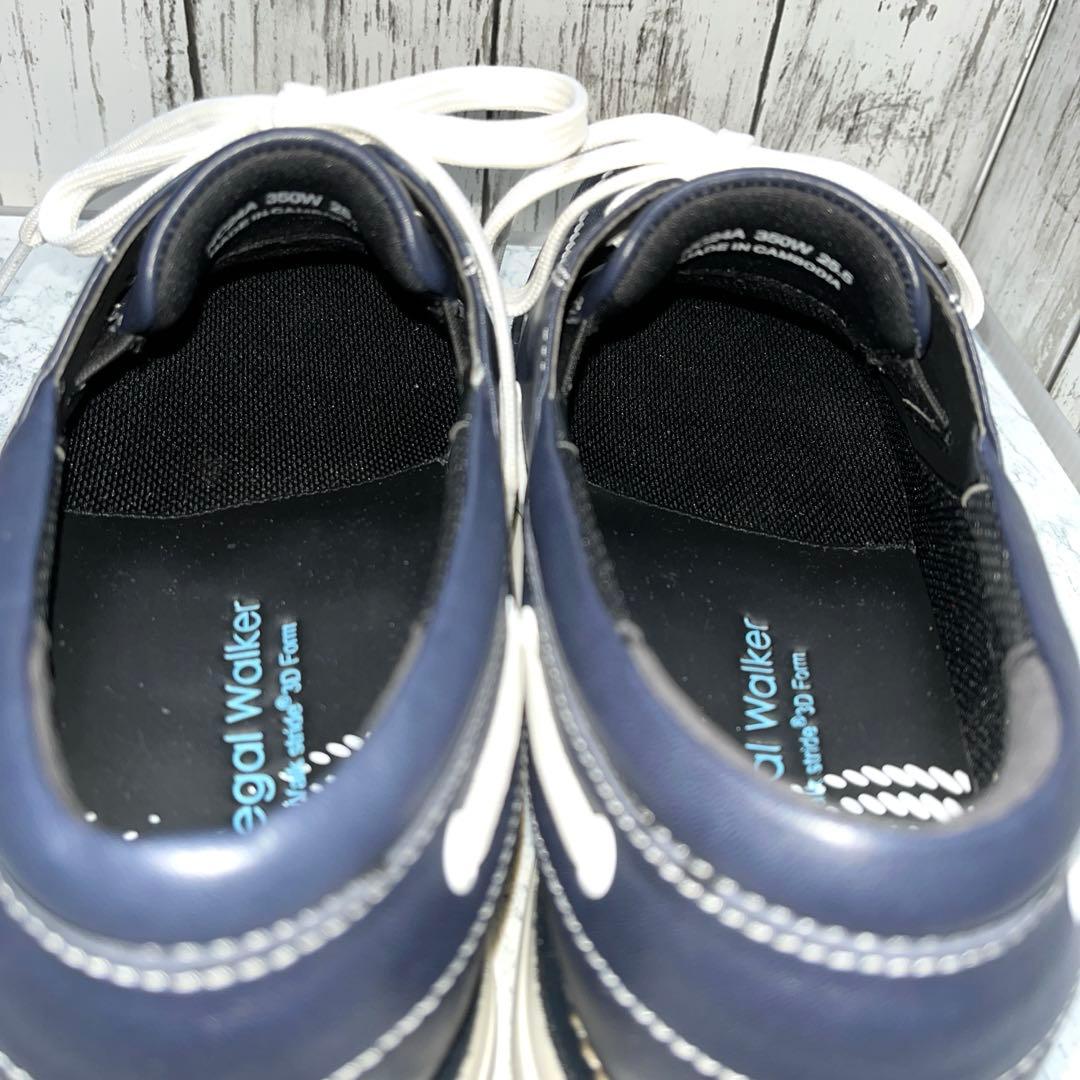 美品✨リーガルウオーカー 新作 モカシューズ デッキシューズ(25.5)ネイビー