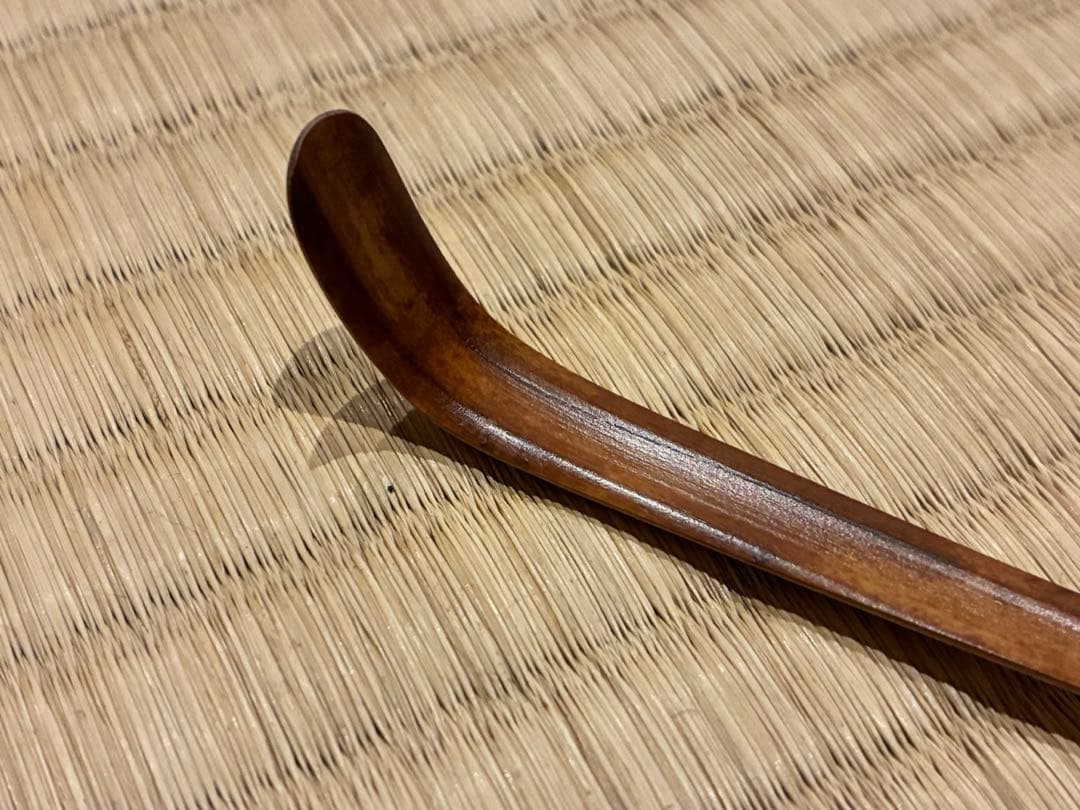 茶道具　嵯峨野竹茶杓　銘『訪れ』 大徳寺三玄院 長谷川寛州書付　宗玄削り