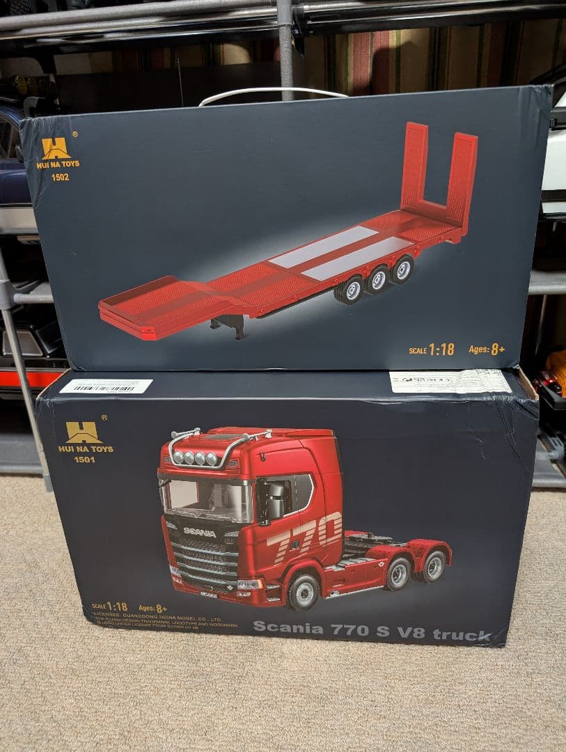 (ジャック)1/18スケールScania770s RCトレーラーセット