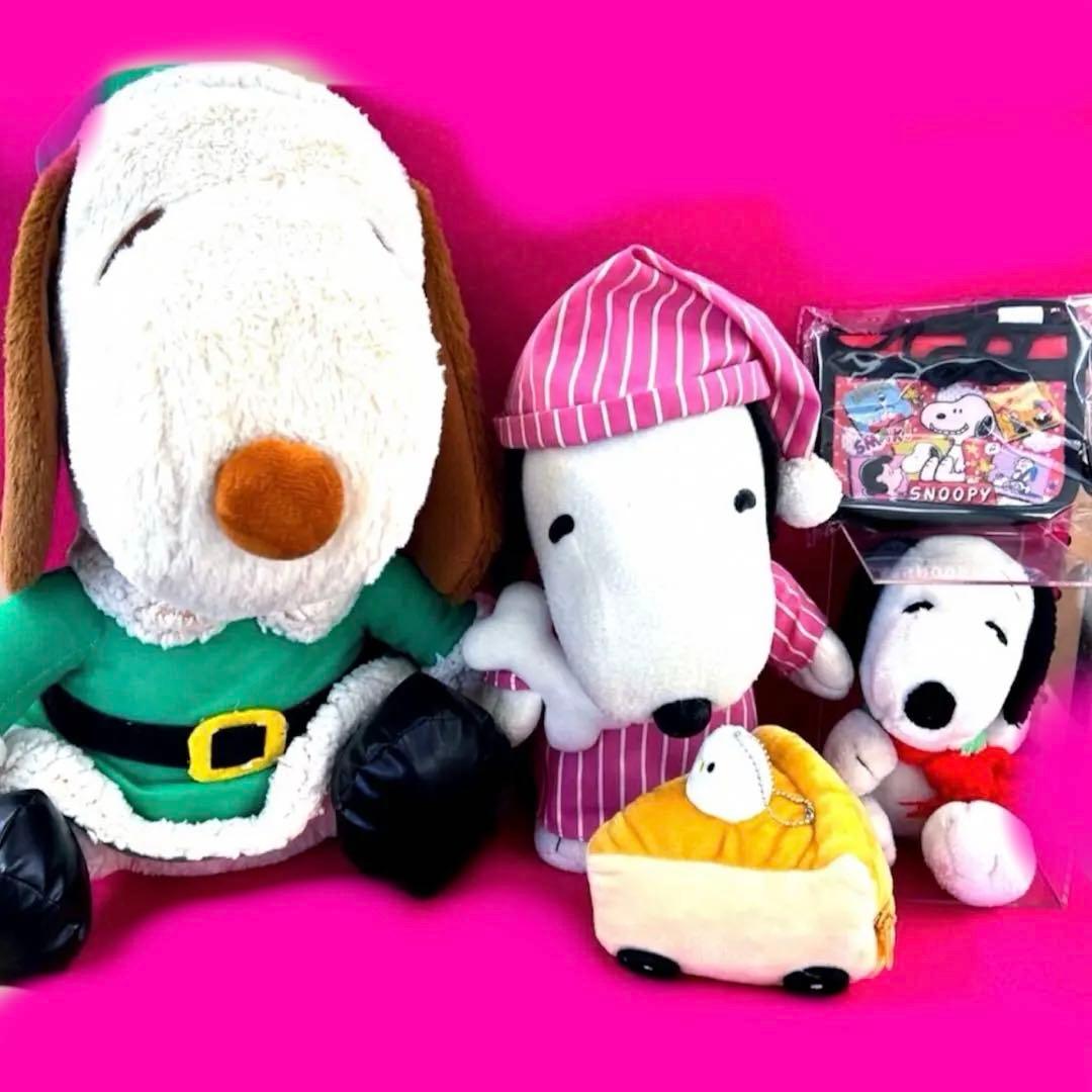 スヌーピー ぬいぐるみ 大きめ　財布　ぬいぐるみ飾り　5点セット H⑧