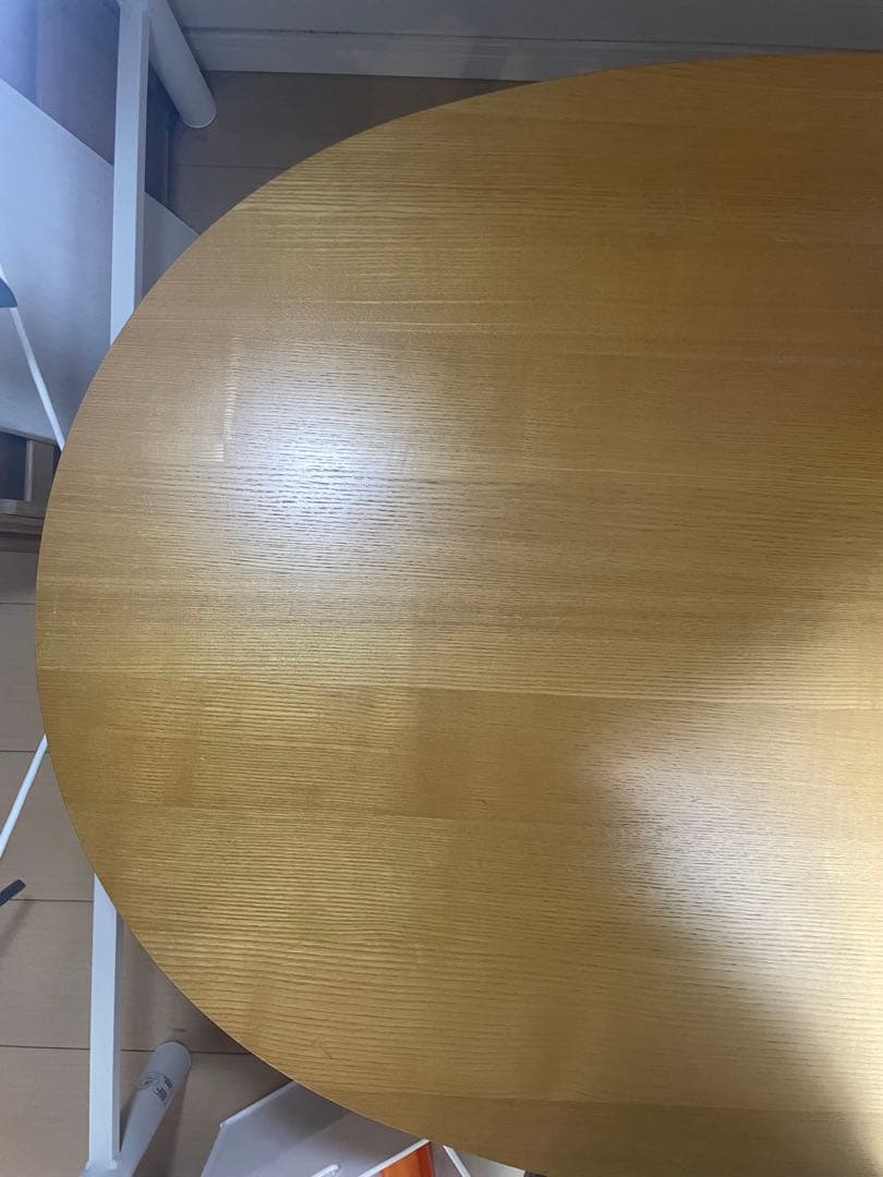 ナチュラルウッド 楕円形木製テーブル　中古品