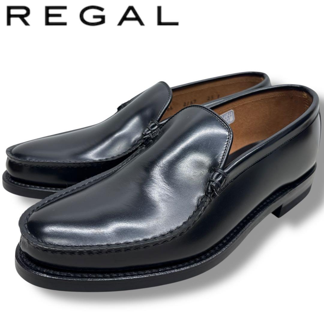 ほぼ未使用■REGAL【25.0】2167 コブラヴァンプ 本革 革靴 ブラック
