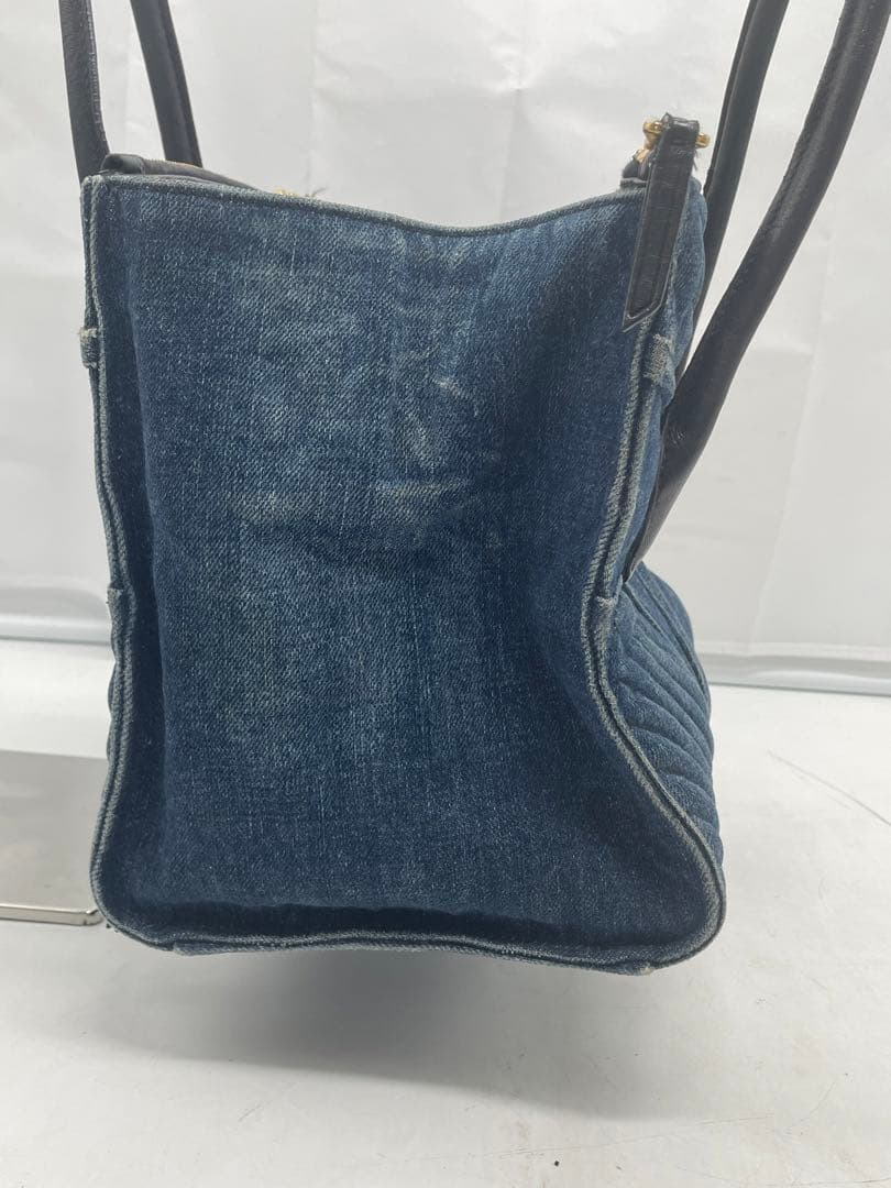 【mh】miu miu ハンドバッグ バイカー 2way バック デニム柄