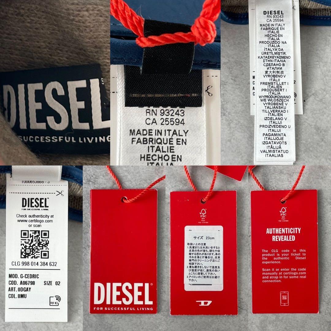 未使用　定価3.5万　ディーゼル　Dロゴ　バイカー　レザーグローブ　ラムレザー