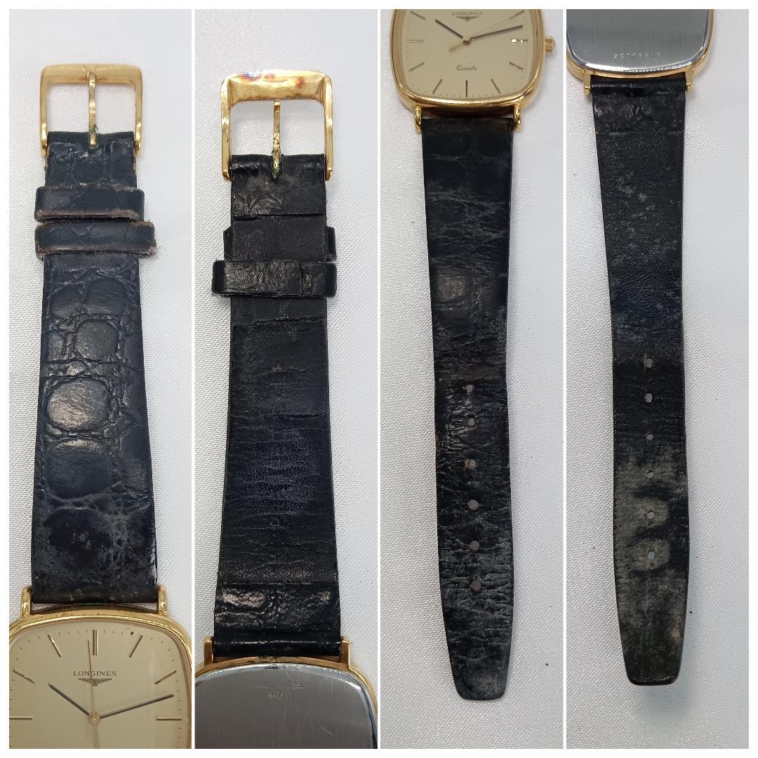 【電池交換済】LONGINES ゴールド スクエア 腕時計 メンズ 155710