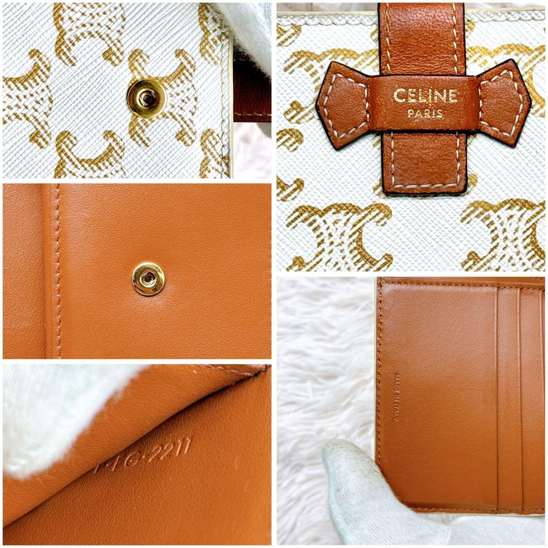 現行✨セリーヌ トリオンフキャンバス 二つ折り ストラップウォレット