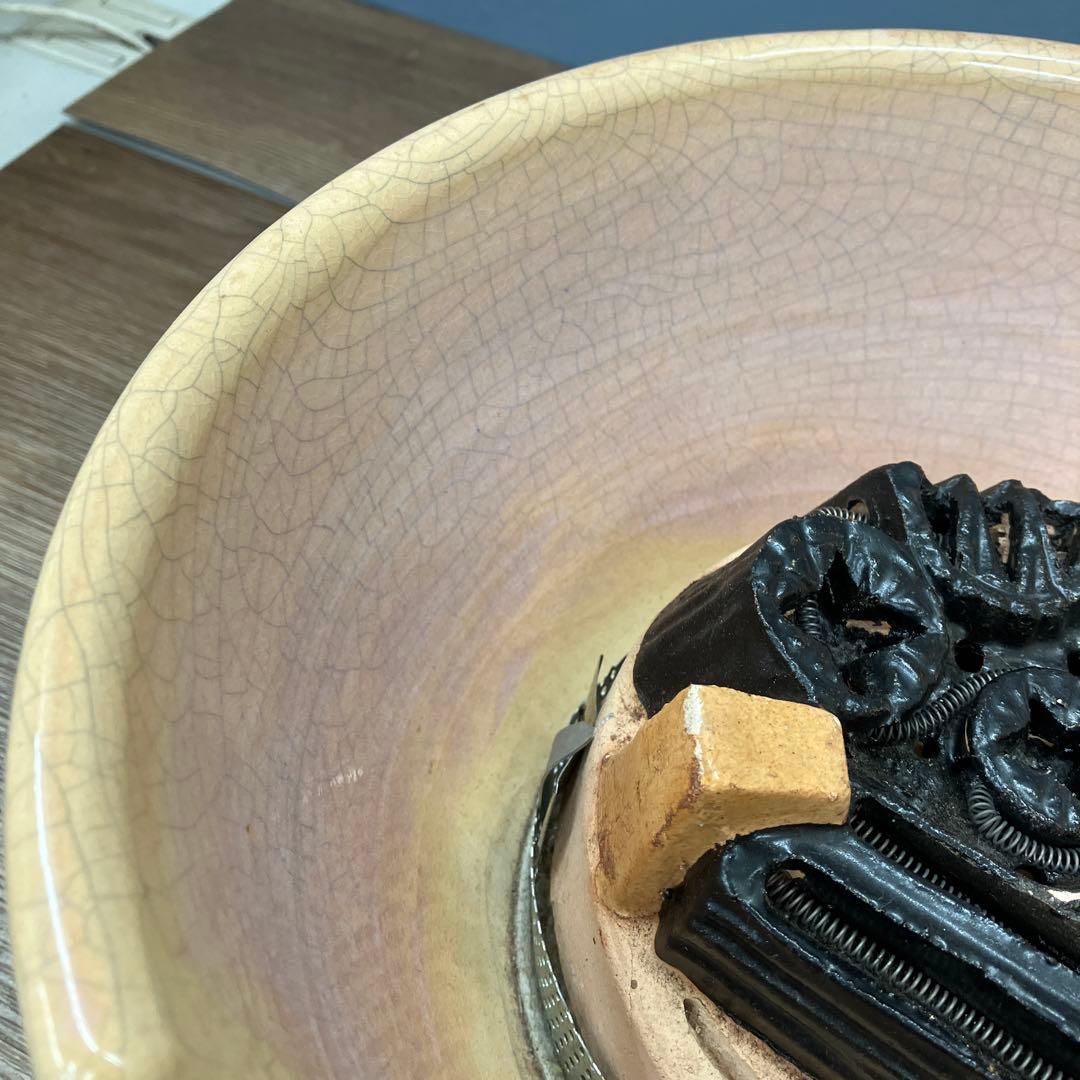 C-4 昭和レトロ 茶道具 野々田商店 電熱式 風炉 100V 400W 陶器製