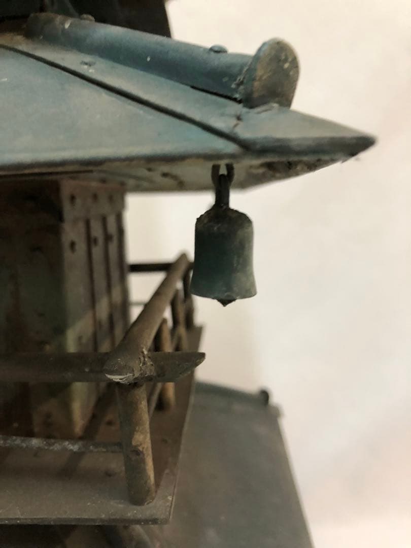 錆あり 昭和レトロ 三重の塔 置物 銅製 ヴィンテージ アンティーク