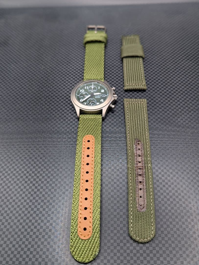 SEIKO セイコー クロノグラフ チタン 7T62-0BZ0 ミリタリー