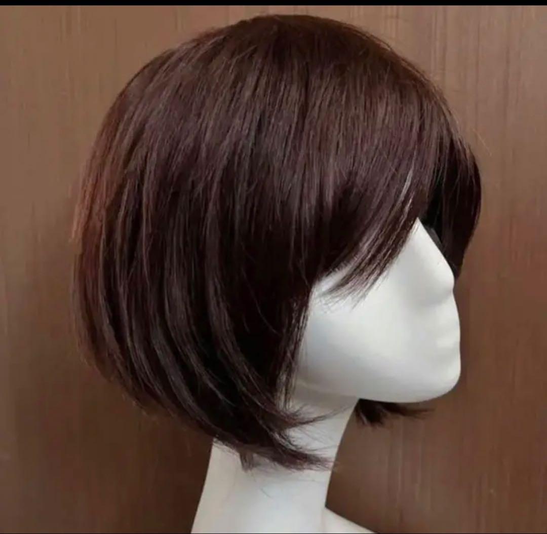 人毛100% つむじ部分手植え ボブ ウィッグ かつらN28