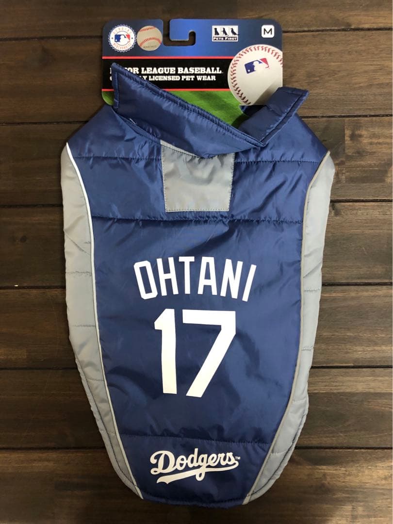 MLB公式　犬用パッファーベストM　大谷翔平選手モデル