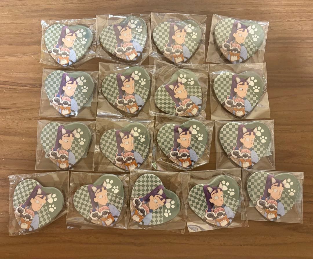 忍たま乱太郎 ナンジャタウン ハート缶バッジ 立花仙蔵　17点