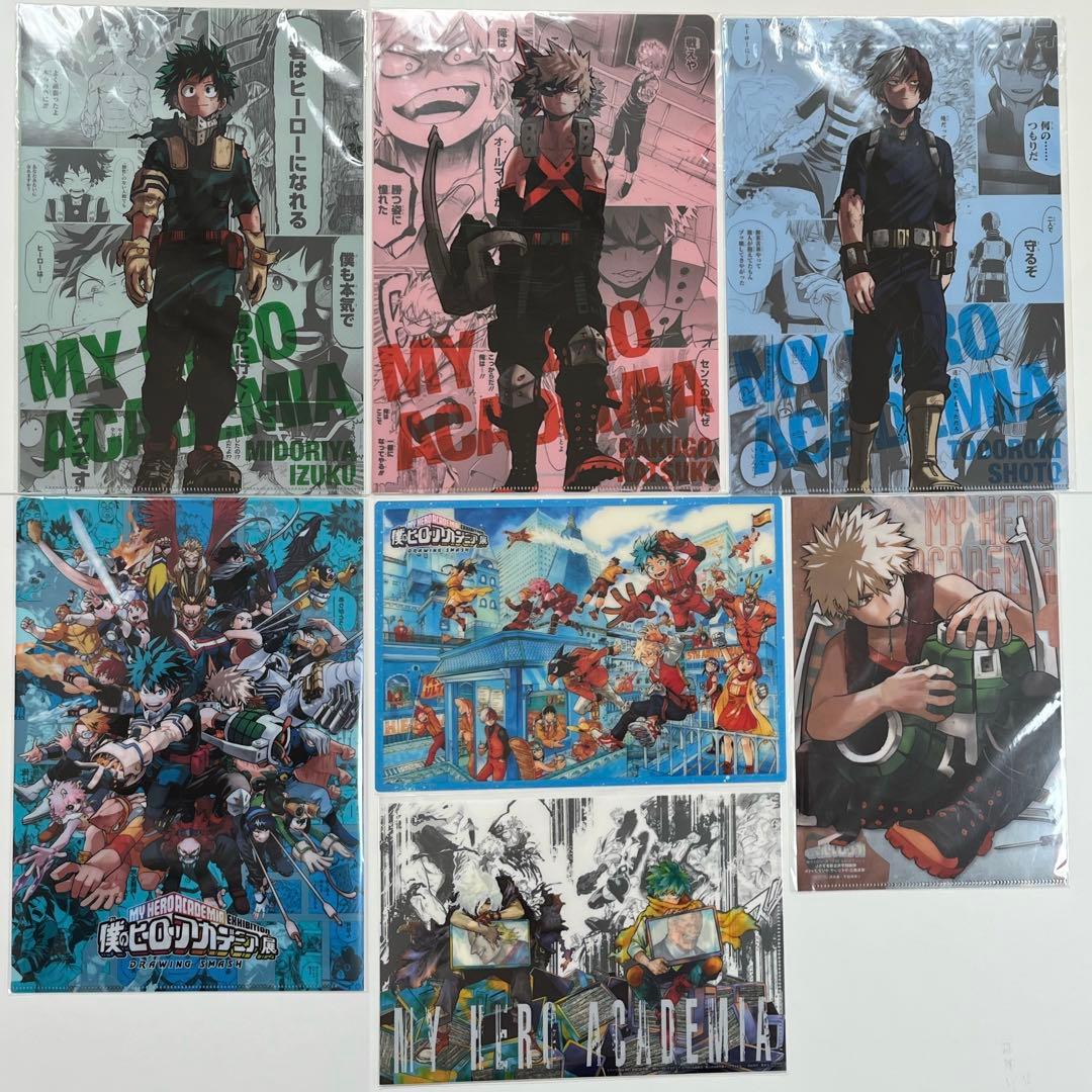 僕のヒーローアカデミア　下敷き　クリアファイル　緑谷出久　爆豪勝己　轟焦凍