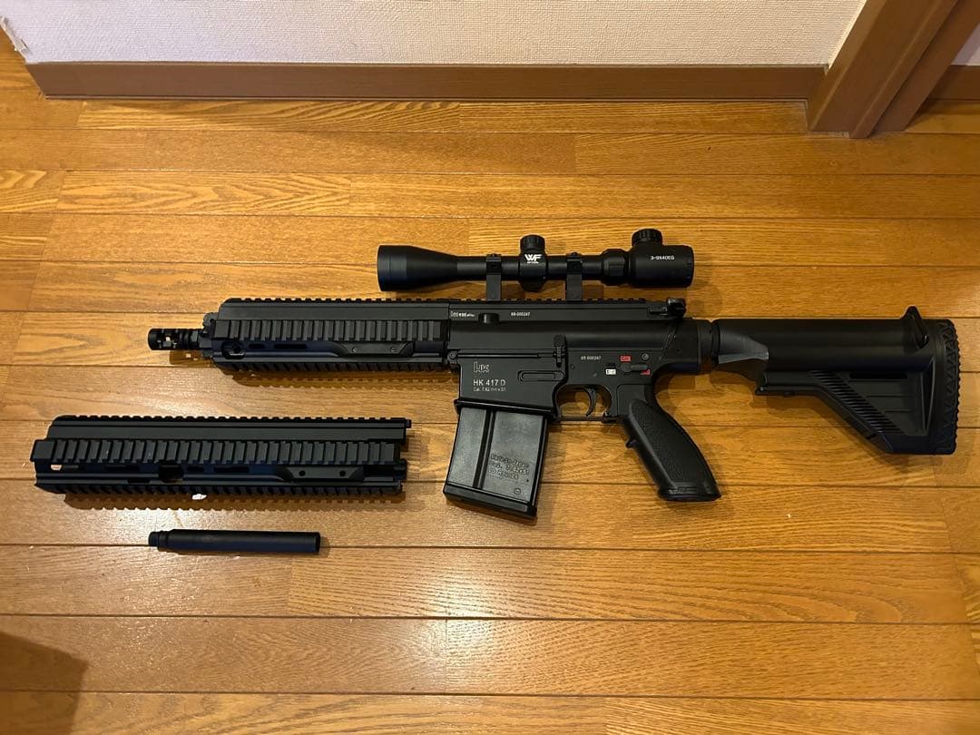 HK 417 D ハンドガード2種類メカボックス整備、精密バレル、刻印追加