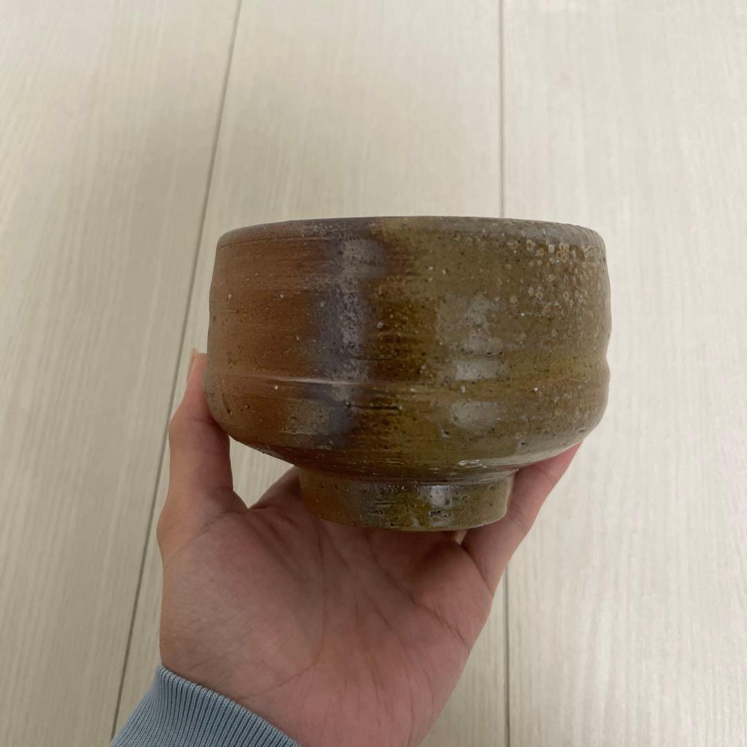 【値下げしました】備前焼　日幡光顕造　茶碗　共箱付　アンティーク