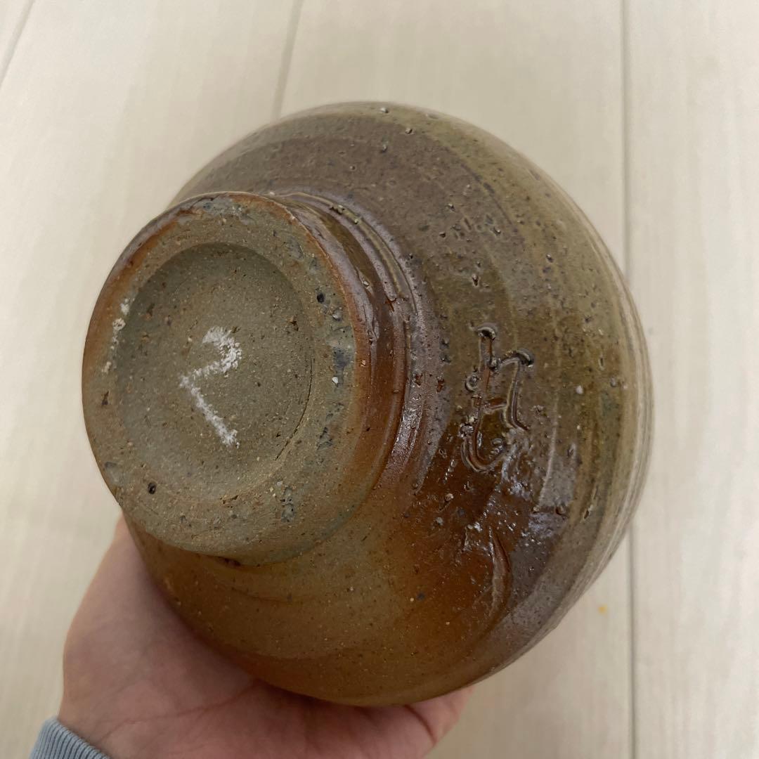 【値下げしました】備前焼　日幡光顕造　茶碗　共箱付　アンティーク