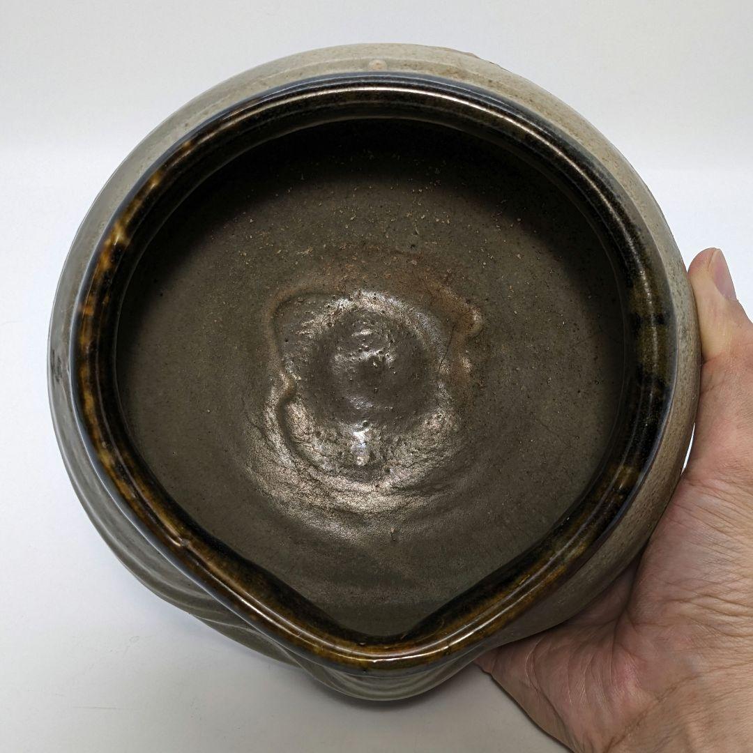 岡本英山 虫明焼 建水 茶こぼし 茶道具 茶器 抹茶 茶陶 容器 食器 工芸品