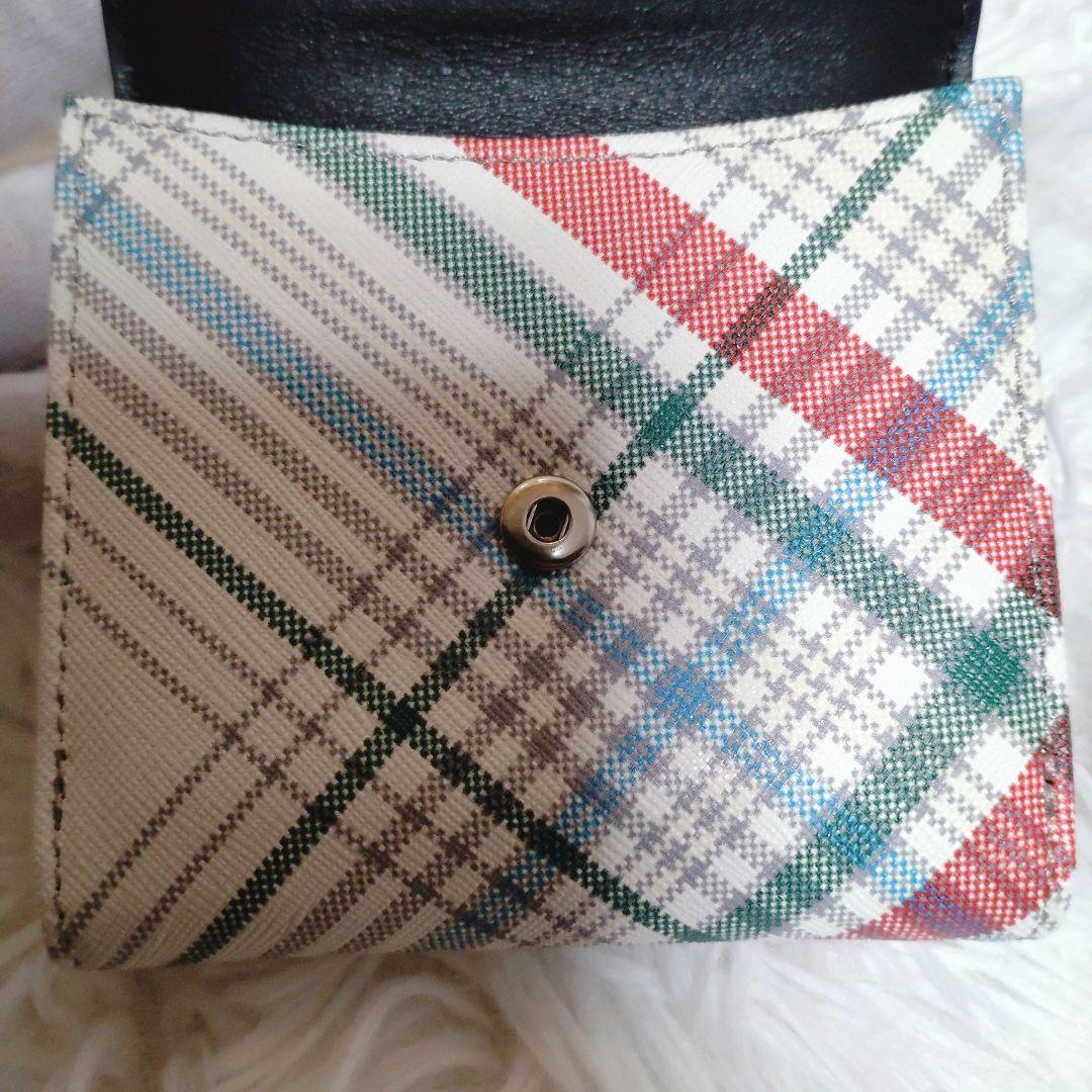 ✨️未使用✨️ヴィヴィアンウエストウッド マドラス チェック 二つ折財布