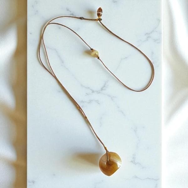 オカベマサノリ　アンティークビーズ　ネックレス　古代ビーズ　印章