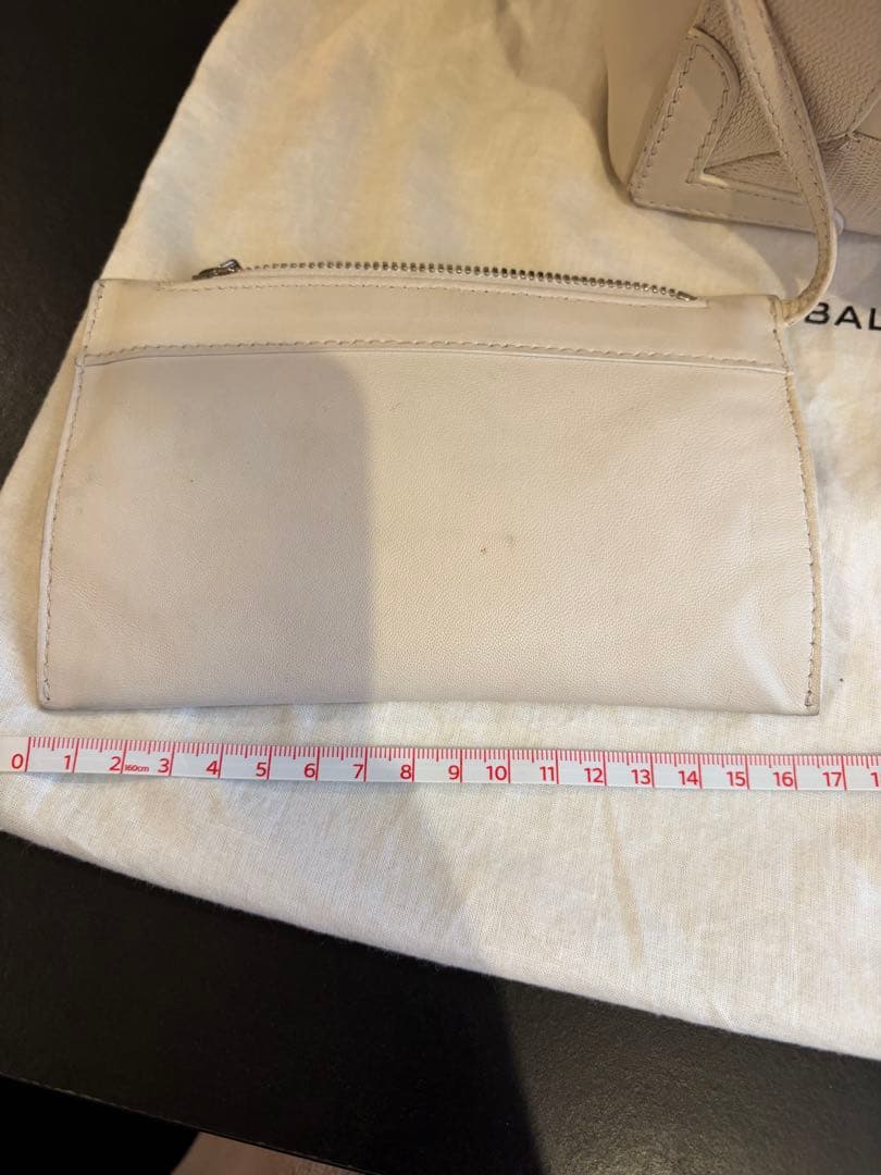 BALENCIAGA ネイビーカバスS クリームホワイト　バレンシアガ バッグ