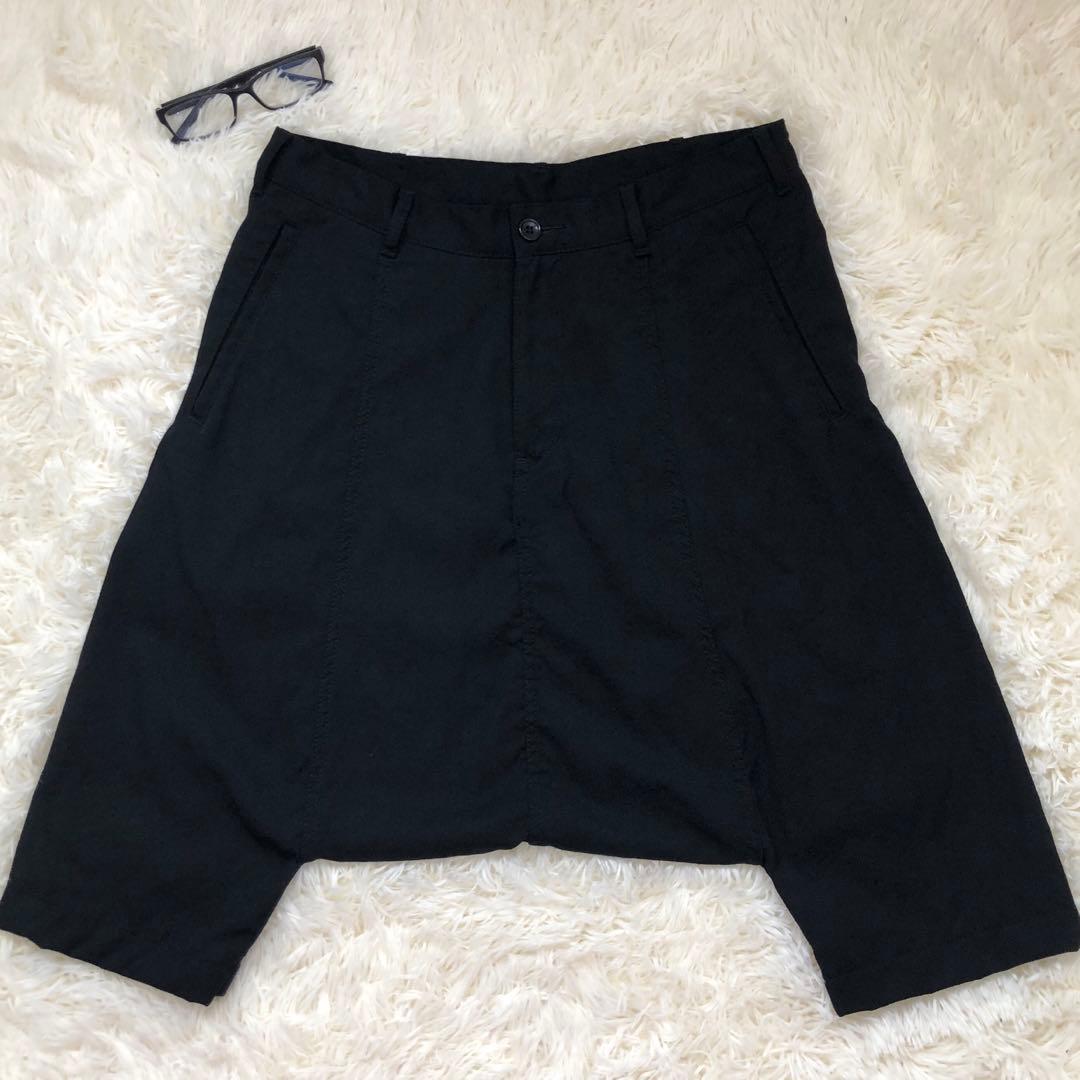 【極美品】ブラックコムデギャルソン　サルエルパンツ　ウールギャバ　ペンギン