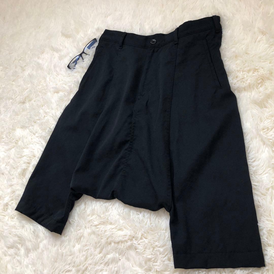 【極美品】ブラックコムデギャルソン　サルエルパンツ　ウールギャバ　ペンギン