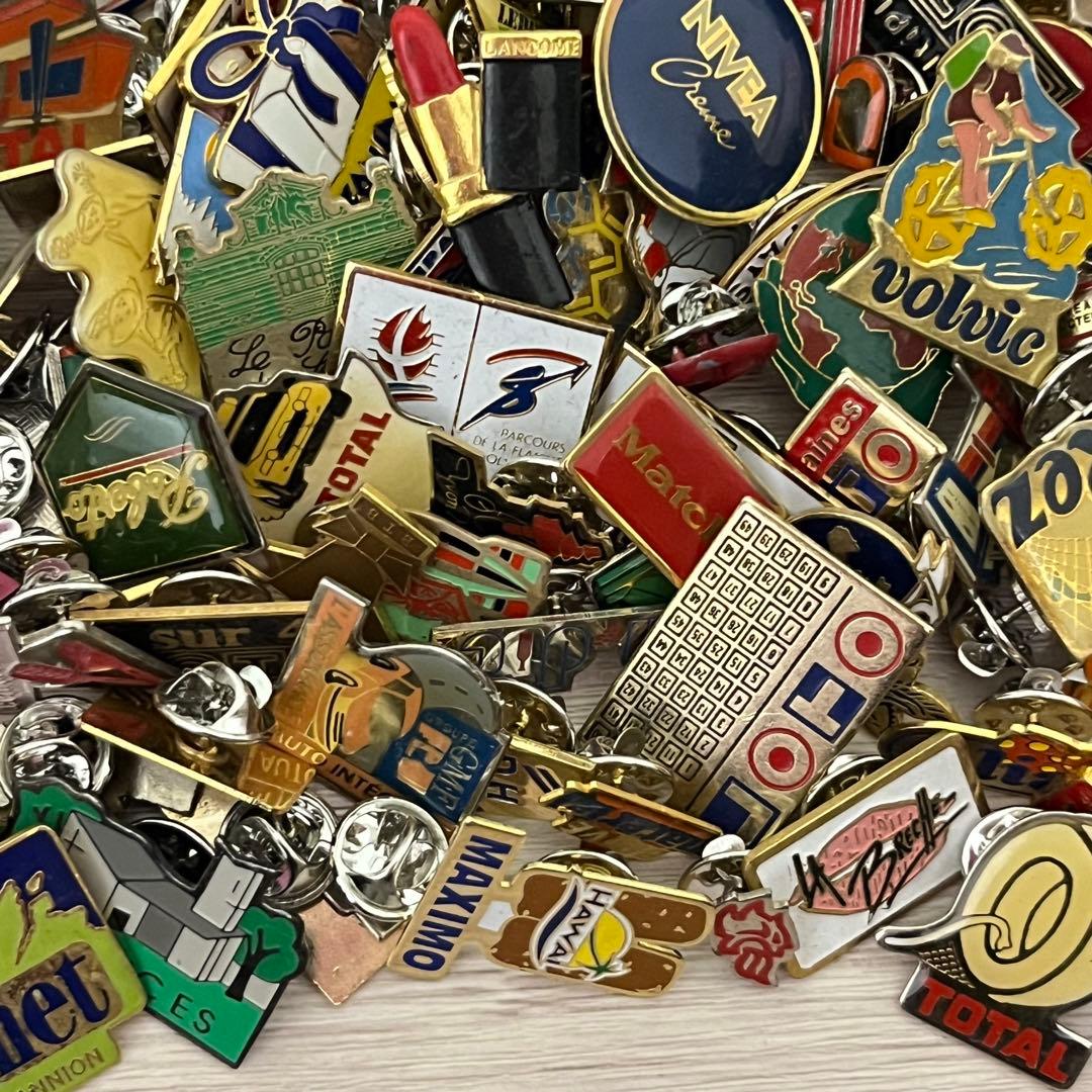 集めたくなる フランス　ピンバッジ　200個セット　まとめ売り　ヴィンテージ 6