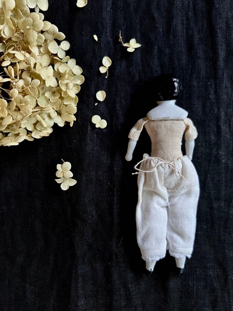 お正月値下げ！アンティーク　チャイナヘッドドール　パンツ　16センチ　アナベル付