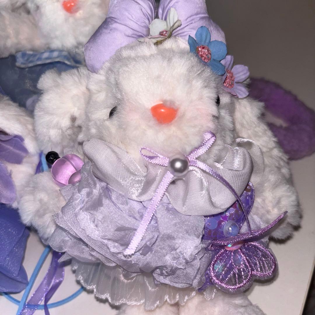 うさぎ　ねこ　ぬいぐるみ　ドール　キーホルダー　まとめ売り　フリル　レース