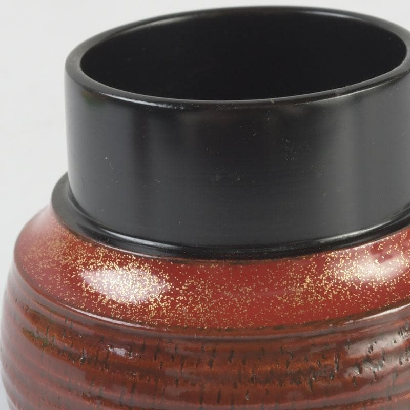 茶道具　漆塗　帽子茶器　棗　時代箱付　V　9816