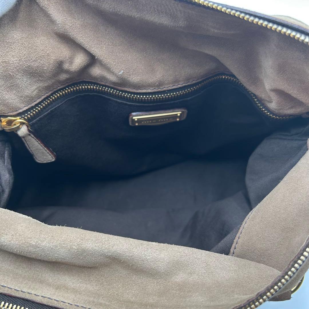 【美品】miu miu ヴィッテロ 2way ハンドバッグ ブラウン レザー