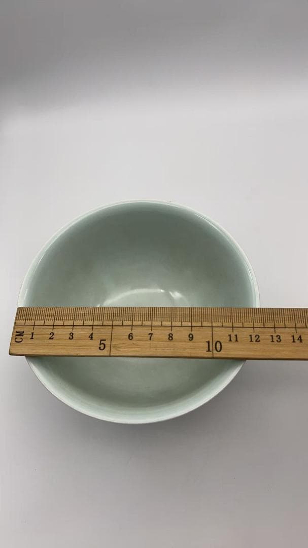 清光緒時代 【大清光緒年製】在銘 天藍釉高足杯 馬上杯单色釉 官窯瓷器(Y-9)