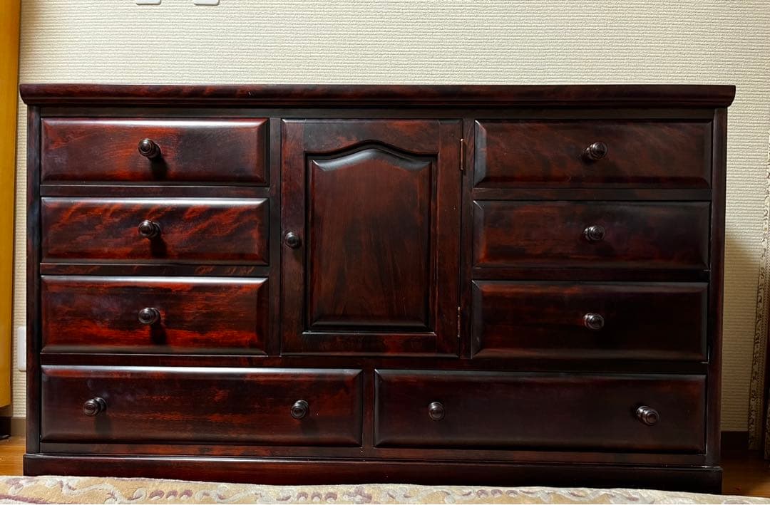 民藝家具　天然木　カバ無垢材　サイドボード　北の匠　MUKU工房　山室家具製作所